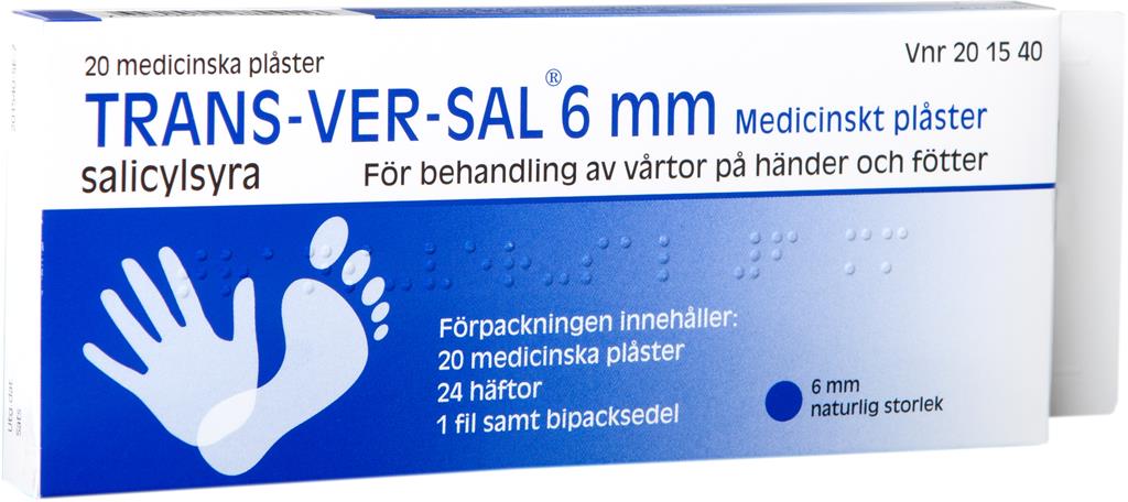Trans-Ver-Sal Medicinska Plåster 6 mm