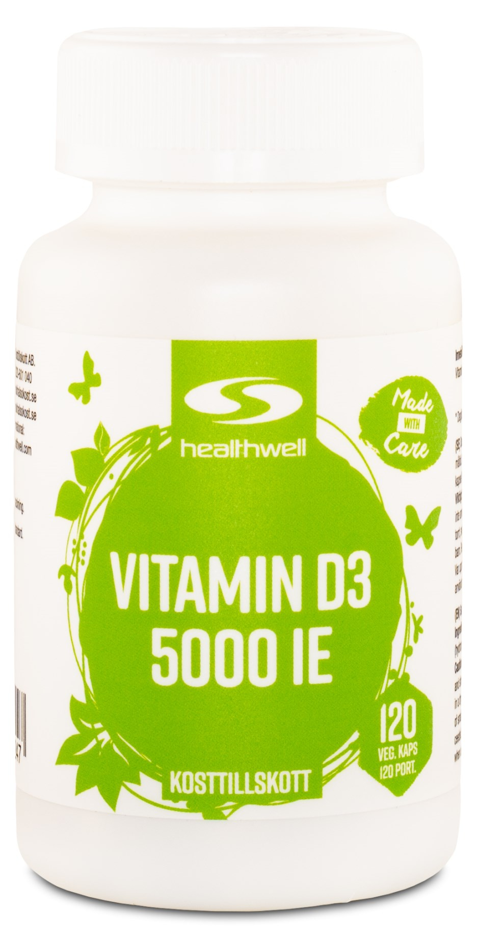 Healthwell Vitamin D3 5000 IE 120 Kapslar