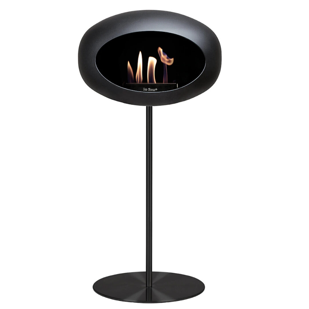 Le Feu Dome Ground Steel High Eldstad snygg stilren brasa