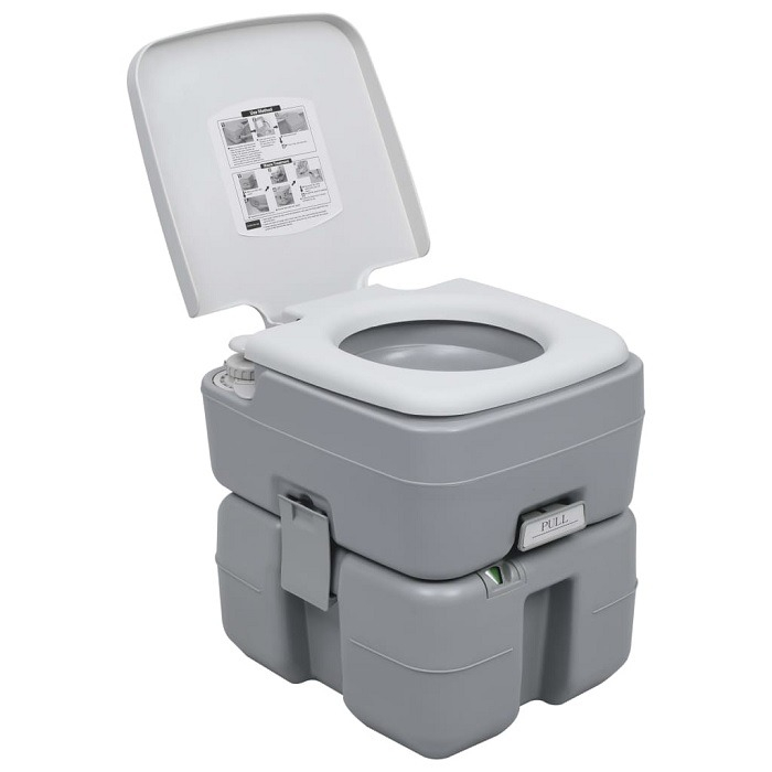 VidaXL Portabel campingtoalett 20+10 L