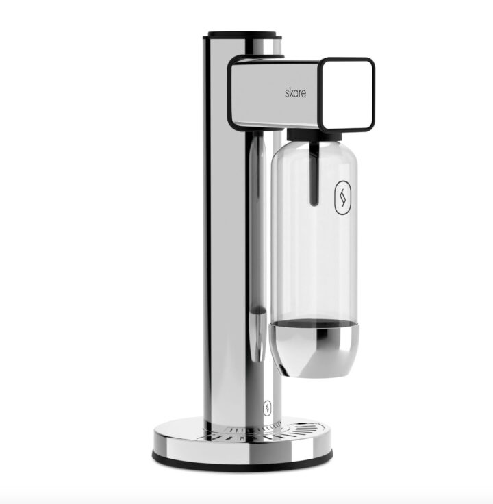 Skare Soda Maker 2 kolsyremaskin, polerat stål snygg sodastreamer