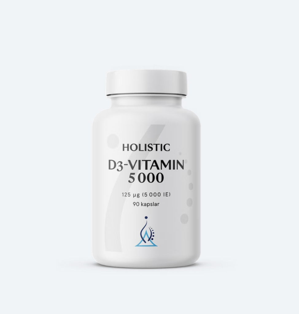 Holistic D3-Vitamin 5000IU 90 Kapslar bra d-vitamin