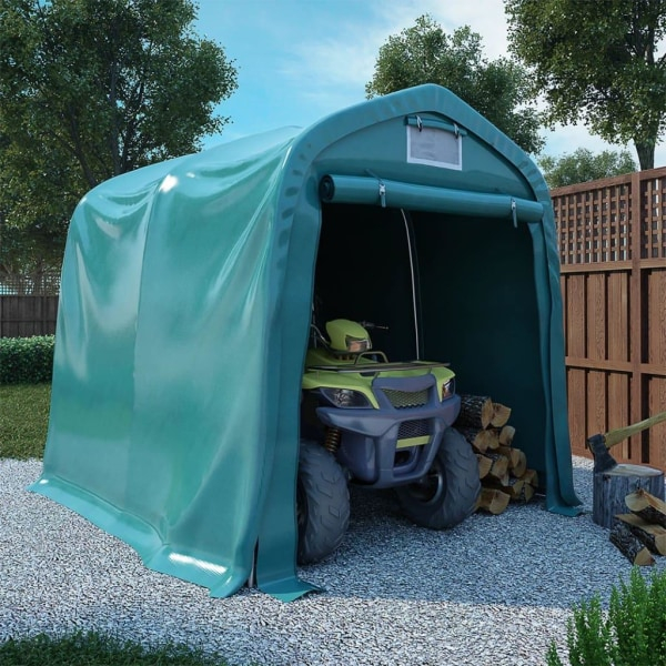 vidaXL Garagetält PVC 2,4x3,6 m grön