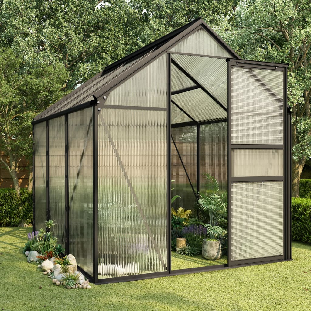 vidaXL Växthus 3,61m² (Aluminium/Antracit) billigt och bra växthus